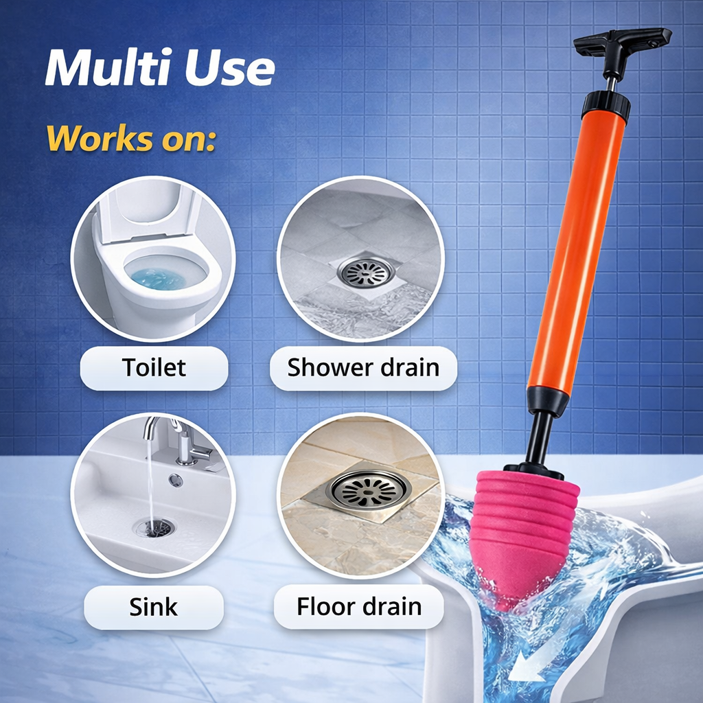 Sovimi™ High Pressure Drain Blaster – Powerful Toilet & Sink Unclogging Tool